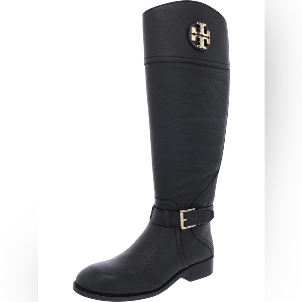TORY‎ BURCH Adeline 20mm Tumbled Leather Tall Riding Boots